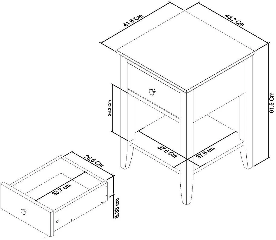 ASHBY COTTON 1 DRAWER NIGHTSTAND - Image 3