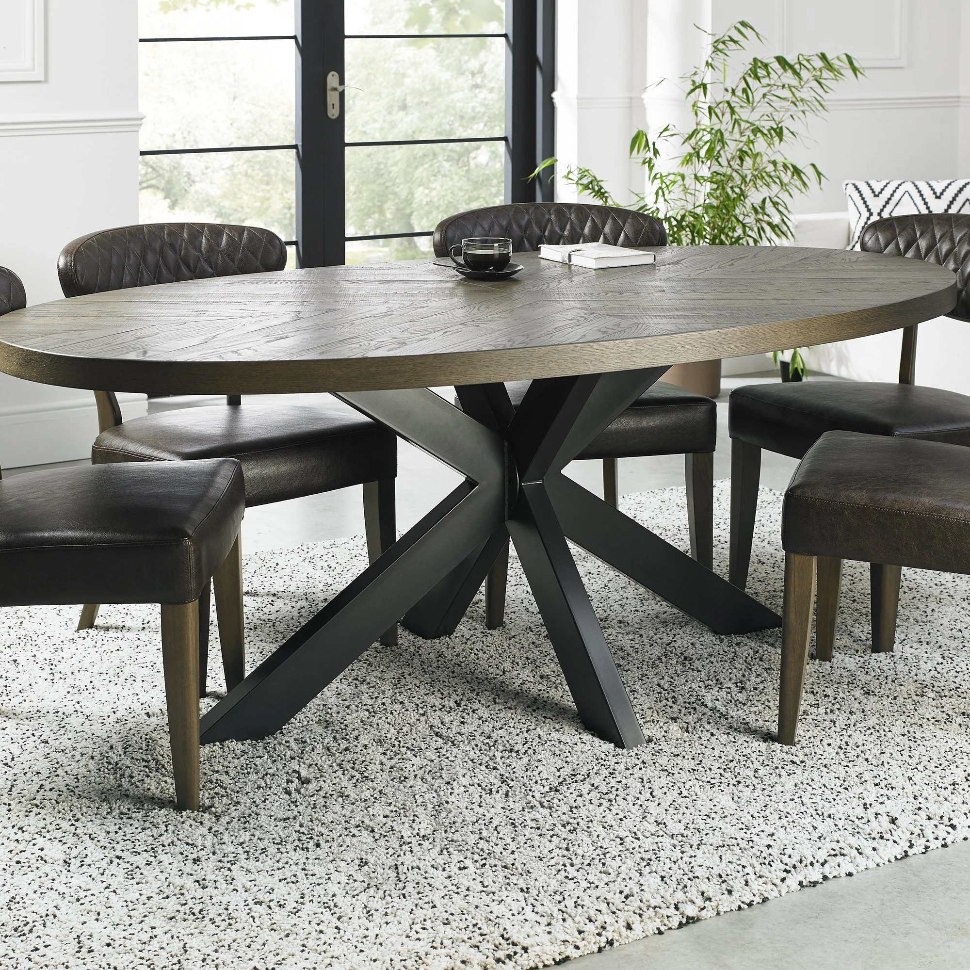 MARLAY 6 SEATER DINING TABLE - Image 3