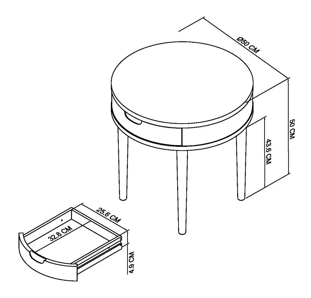 ODENSE LAMP TABLE WITH DRAWER - Image 3