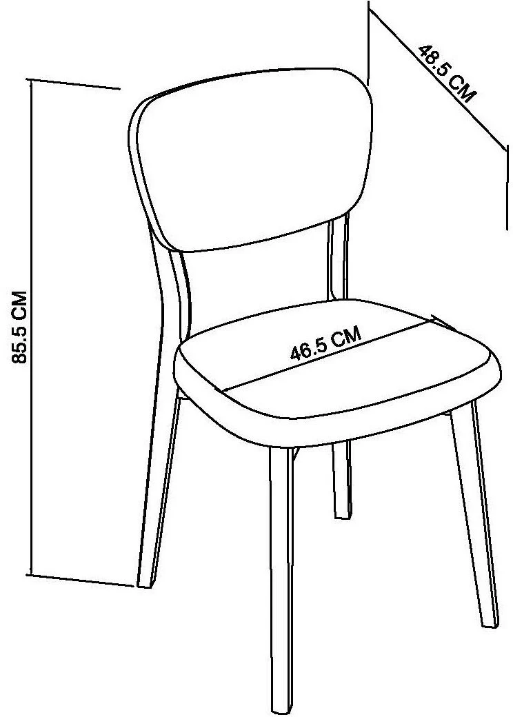 ODENSE VENEER BACK CHAIR - COLD STEEL FABRIC - Image 4