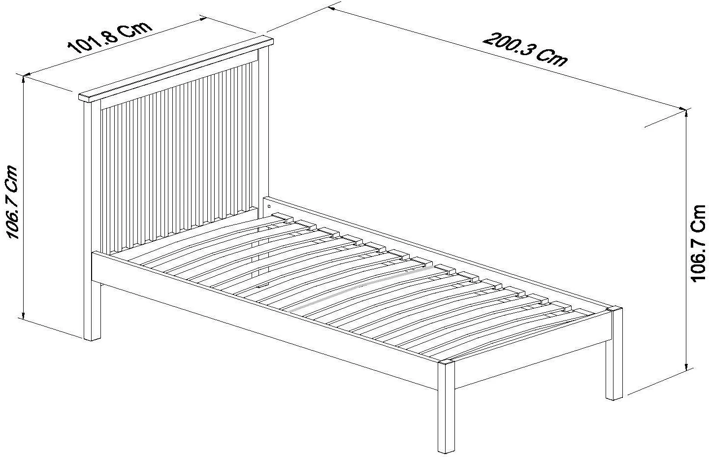 ODIN 90CM LOW FT BEDSTEAD - Image 2