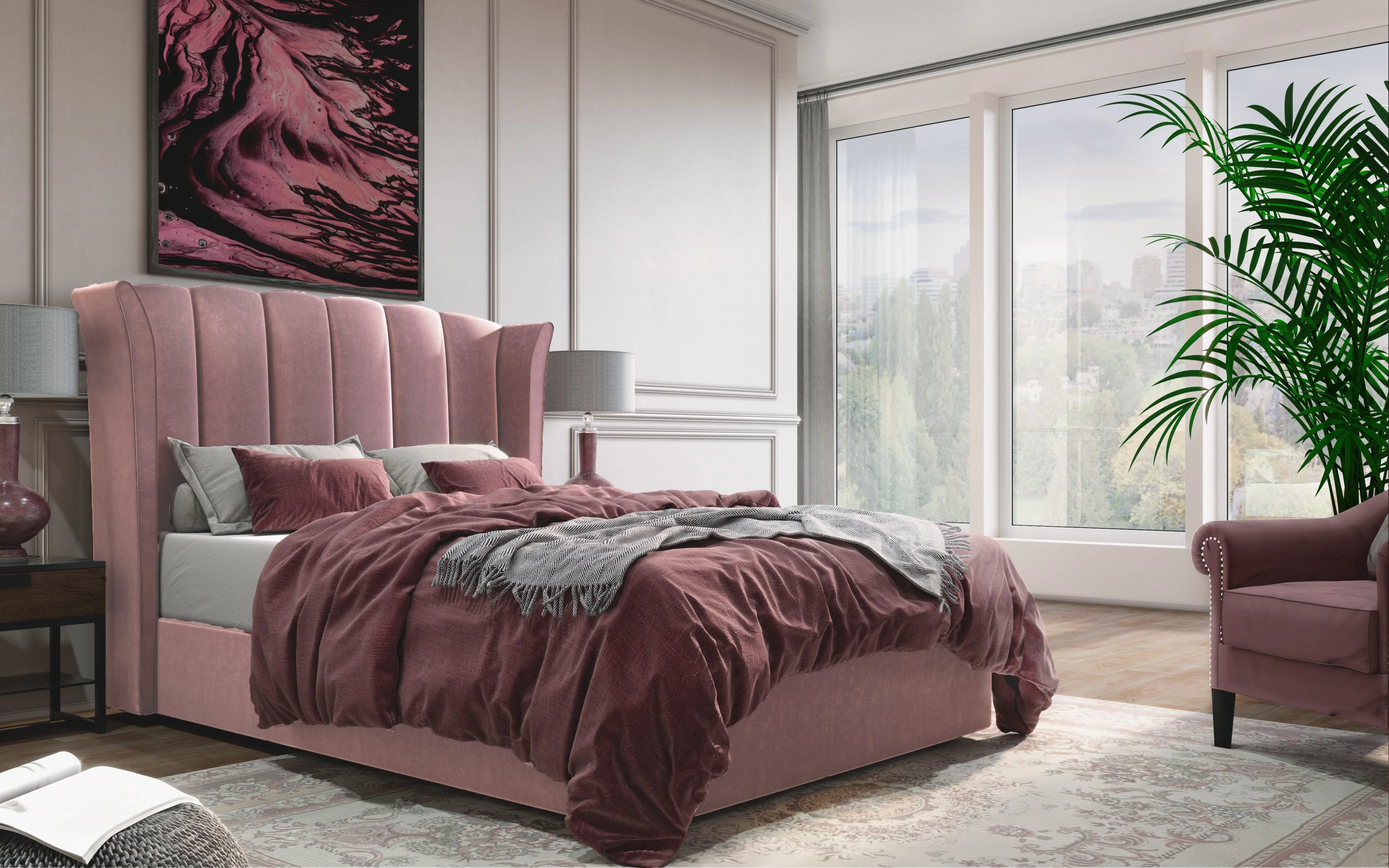 ROCHELLA 5FT BEDFRAME MANUAL OTTOMAN - Image 5