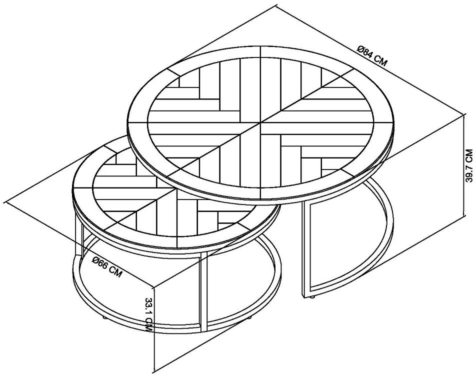 WARNER COFFEE NEST OF TABLES - Image 3