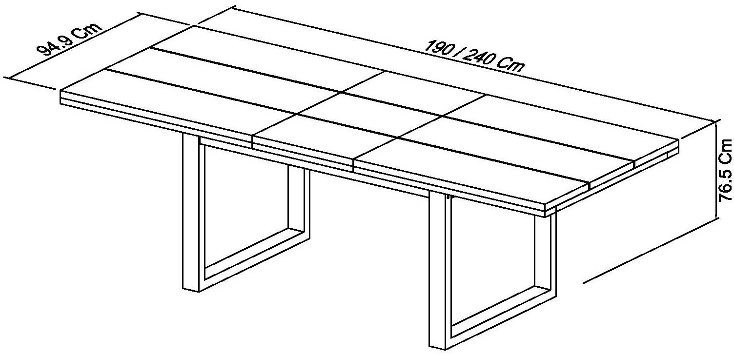 WARSAW 6-8 EXTENDING DINING TABLE - Image 2