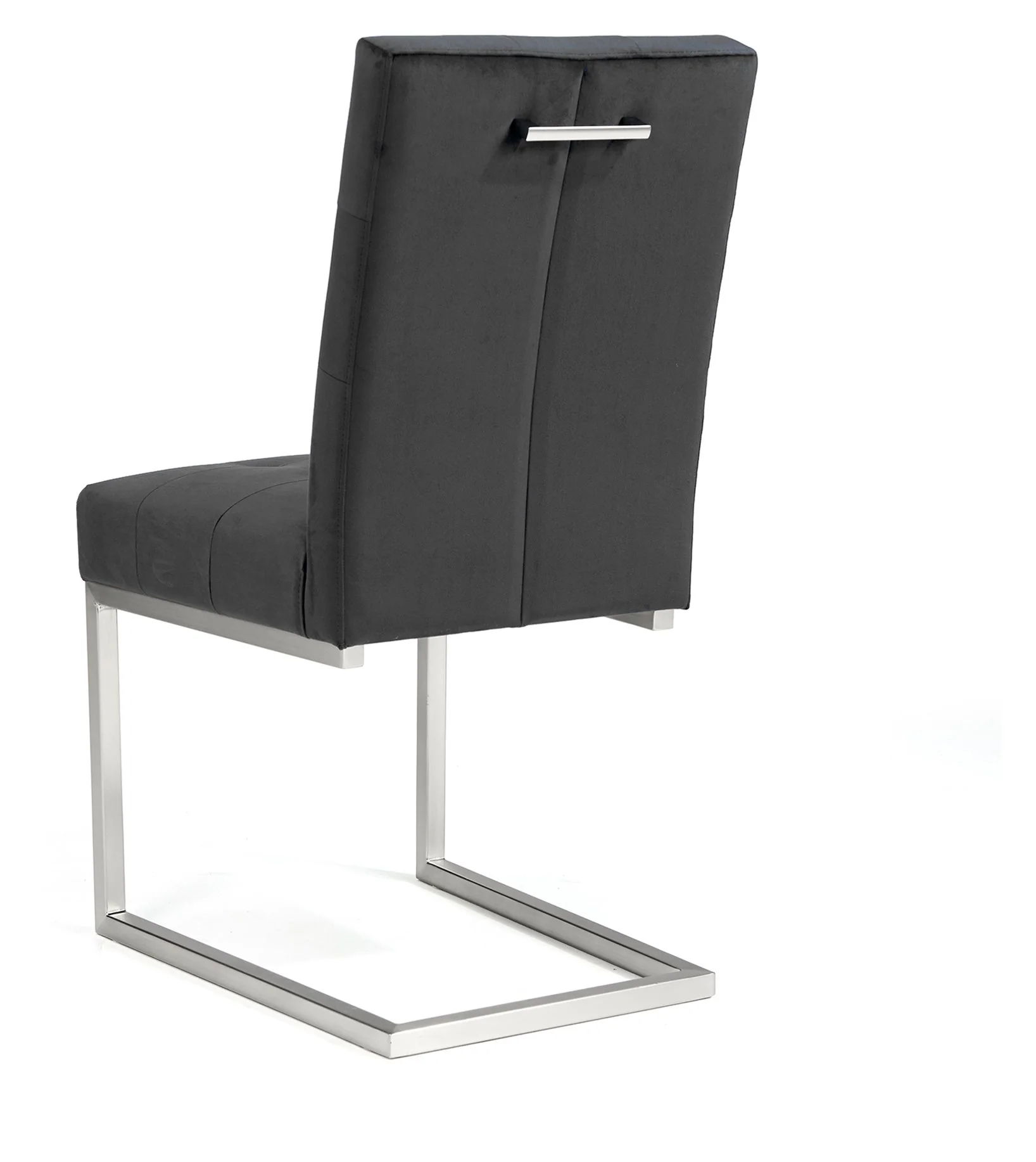 WARSAW UPHOLSTERED CANTILEVER CHAIR- GUN METAL - Image 3